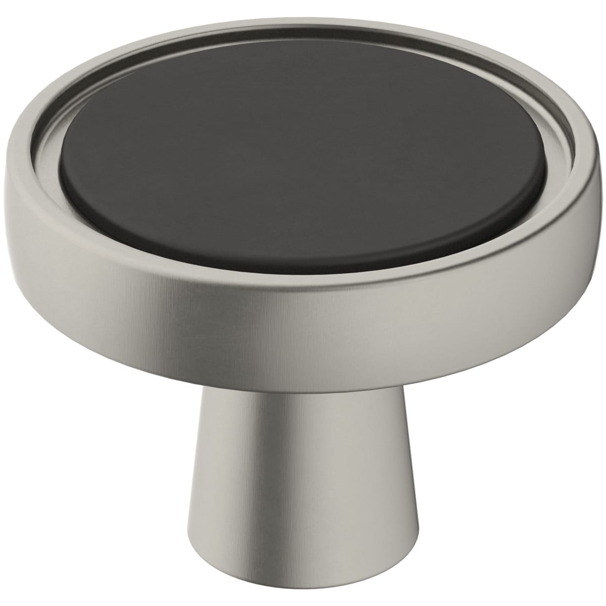 Amerock - BP36857FBG10 - Mergence 1-3/8 Inch Mushroom Cabinet Knob in Matte Black / Satin Nickel