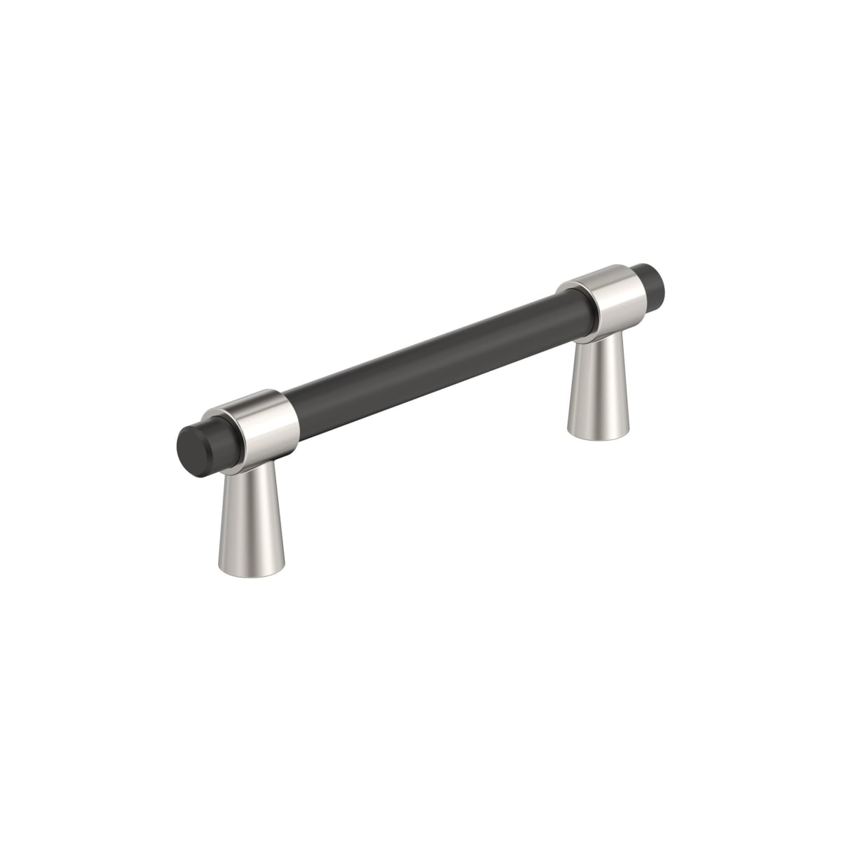 Amerock - BP36858FBPN - Mergence 3-3/4 Inch Center to Center Bar Cabinet Pull in Matte Black / Polished Nickel