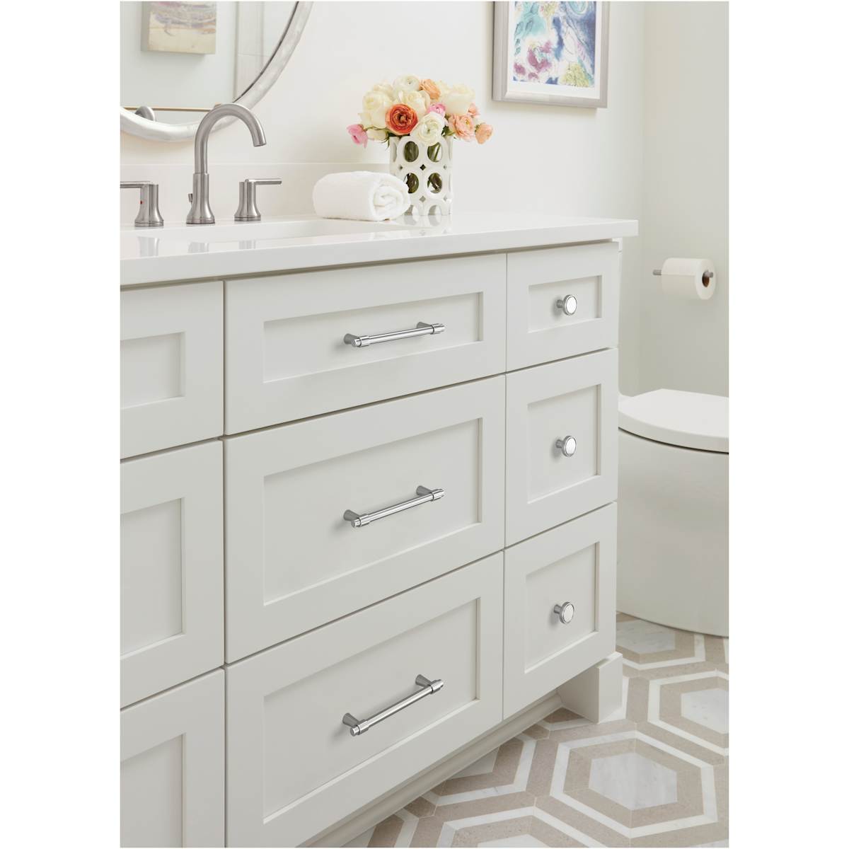 Amerock - BP36859BBZ - Destine 5-1/16 Inch Center to Center Bar Cabinet Pull in Golden Champagne