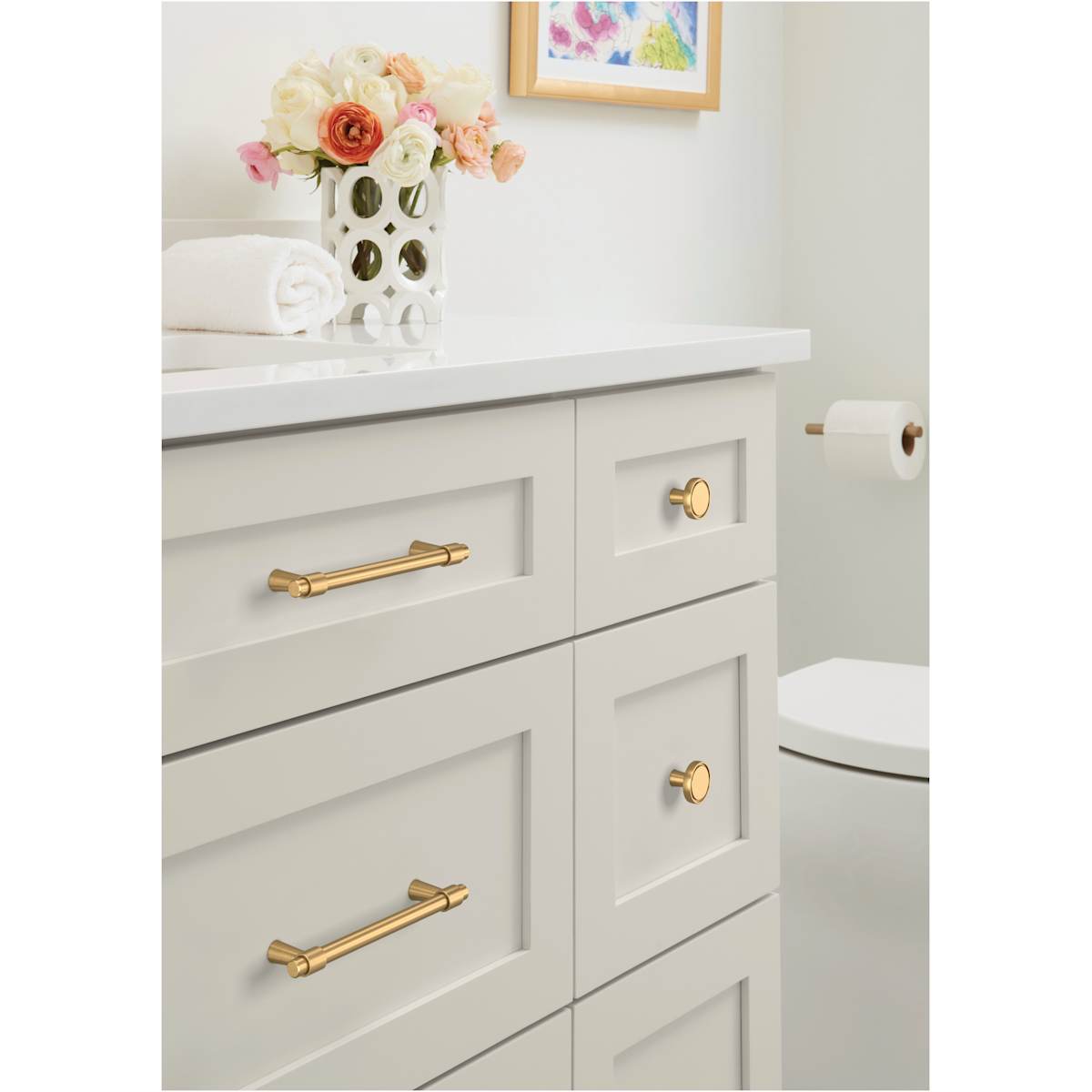 Amerock - BP36859BBZ - Destine 5-1/16 Inch Center to Center Bar Cabinet Pull in Golden Champagne