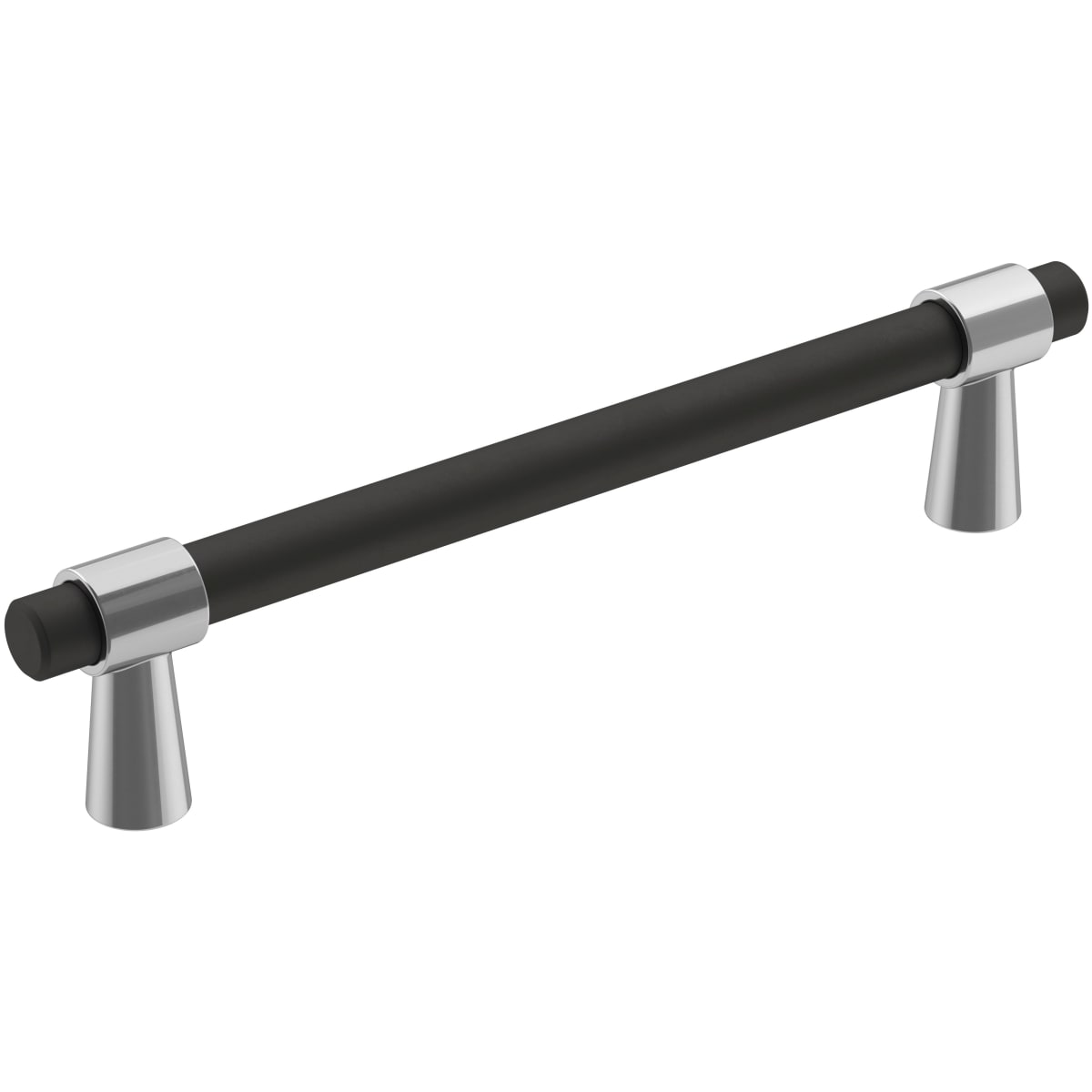 Amerock - BP36859FB26 - Mergence 5-1/16 Inch Center to Center Bar Cabinet Pull in Matte Black / Polished Chrome
