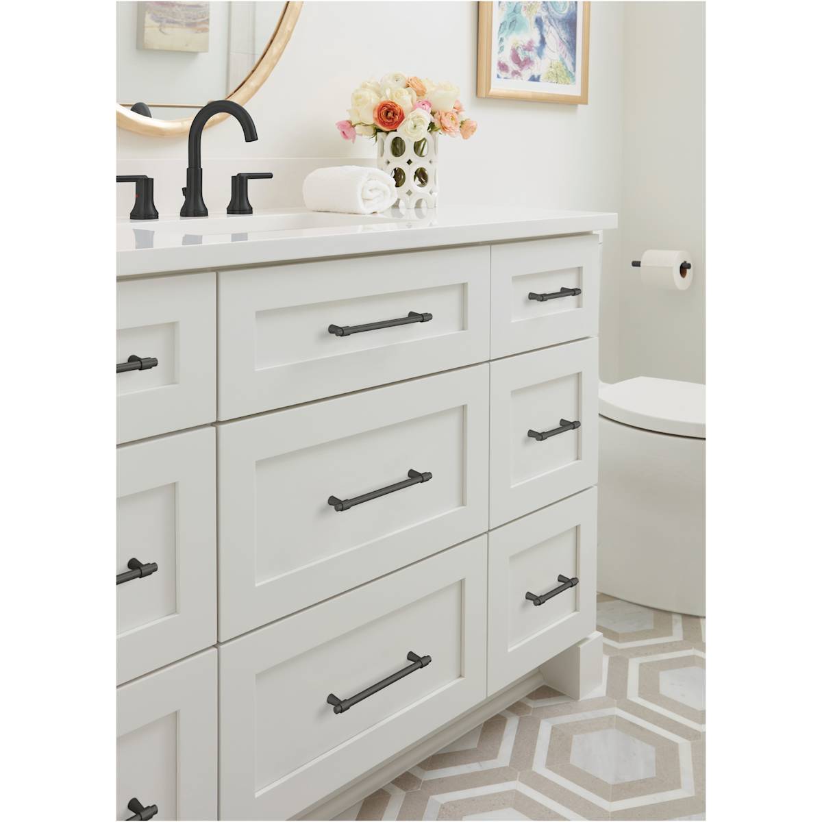 Amerock - BP36860G10 - Destine 6-5/16 Inch Center to Center Bar Cabinet Pull in Satin Nickel