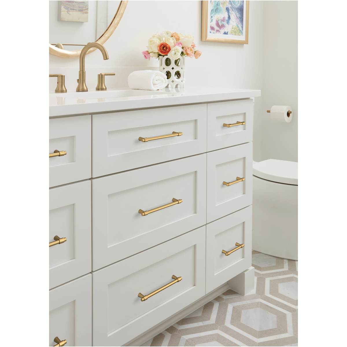 Amerock - BP36860G10 - Destine 6-5/16 Inch Center to Center Bar Cabinet Pull in Satin Nickel
