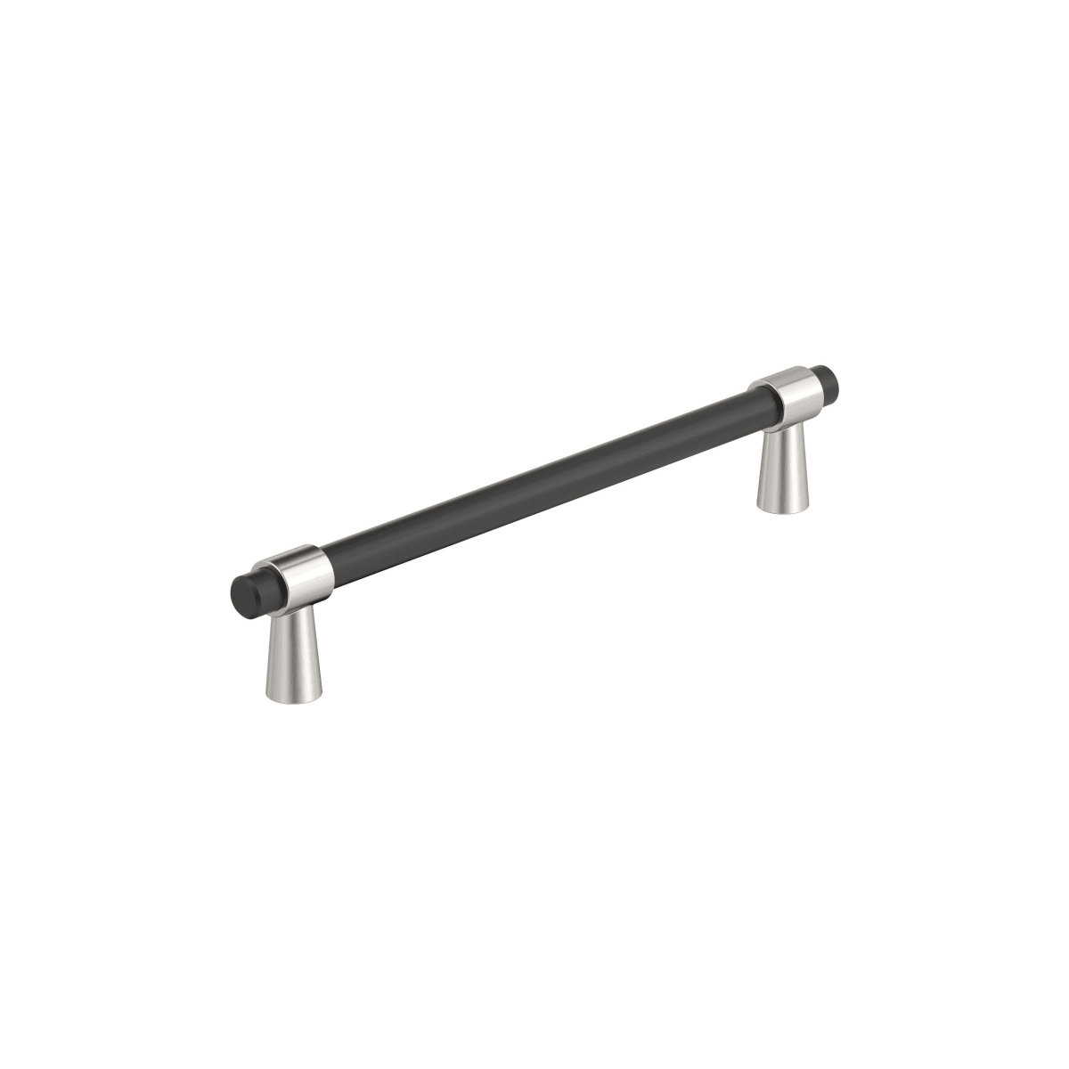 Amerock - BP36860FBPN - Mergence 6-5/16 Inch Center to Center Bar Cabinet Pull in Matte Black / Polished Nickel