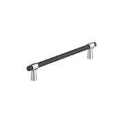 Amerock - BP36860FBPN - Mergence 6-5/16 Inch Center to Center Bar Cabinet Pull in Matte Black / Polished Nickel