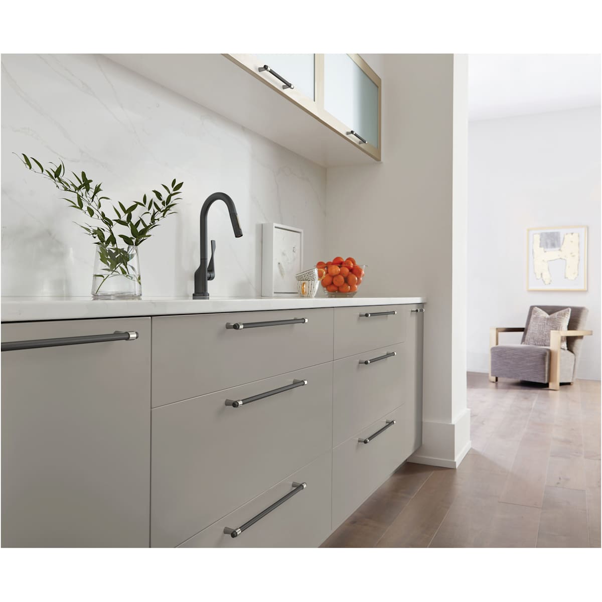 Amerock - BP36861FBCZ - Mergence 8-13/16 Inch Center to Center Bar Cabinet Pull in Matte Black / Champagne Bronze