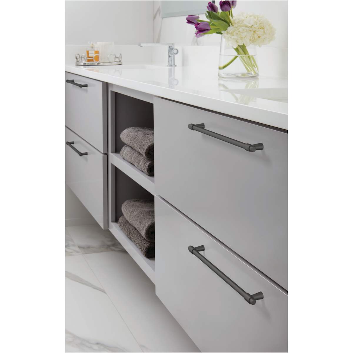 Amerock - BP36861CZ - Destine 8-13/16 Inch Center to Center Bar Cabinet Pull in Champagne Bronze