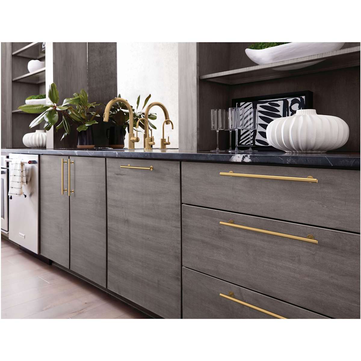Amerock - BP36868FB - Radius 7-9/16 Inch Center to Center Bar Cabinet Pull in Matte Black