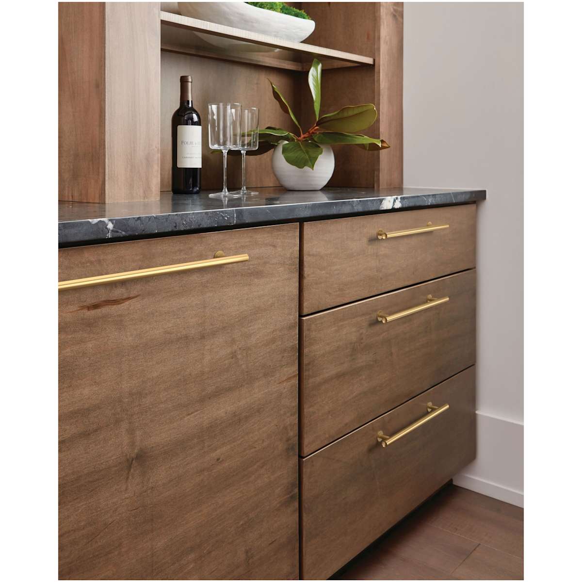 Amerock - BP36868FB - Radius 7-9/16 Inch Center to Center Bar Cabinet Pull in Matte Black
