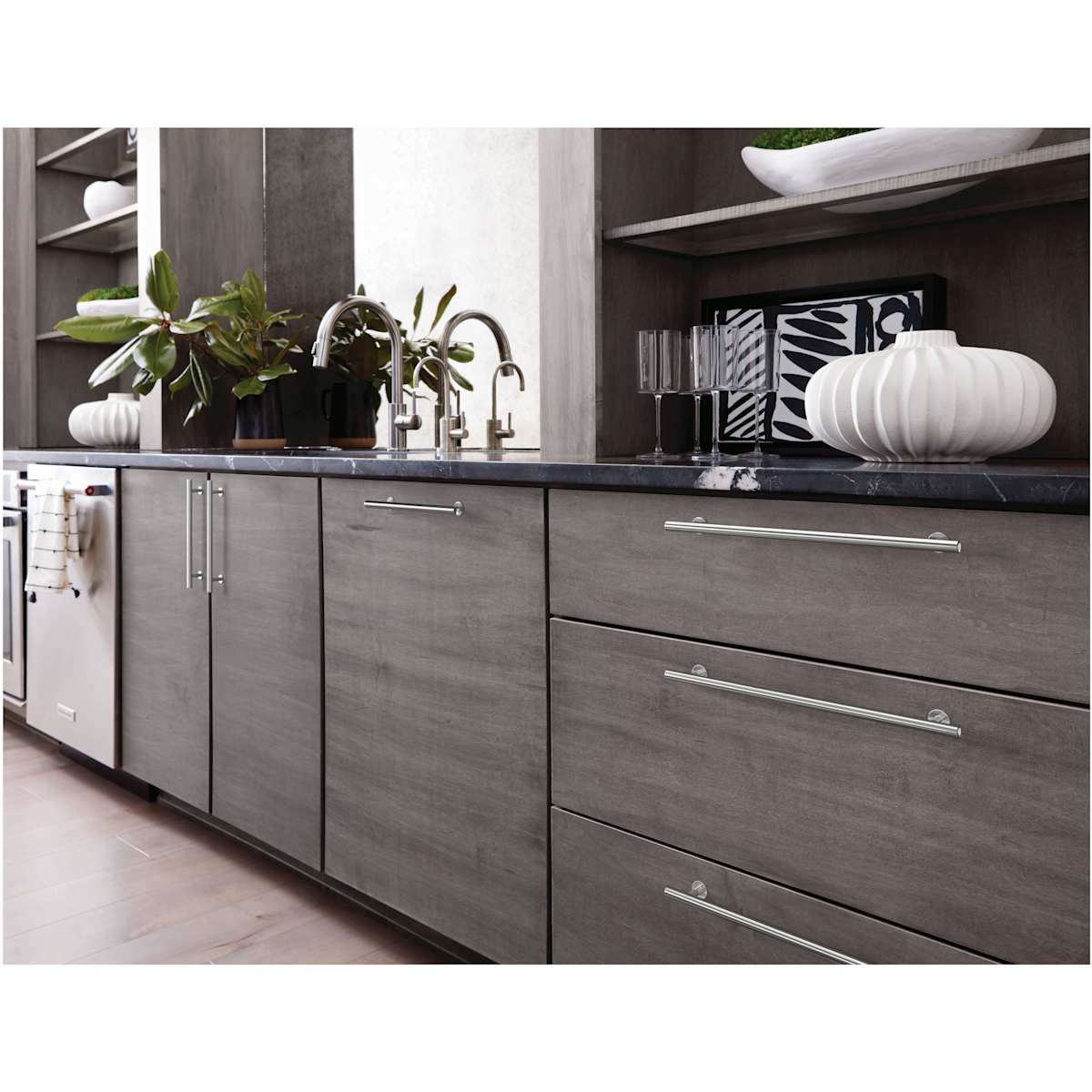 Amerock - BP36868FB - Radius 7-9/16 Inch Center to Center Bar Cabinet Pull in Matte Black
