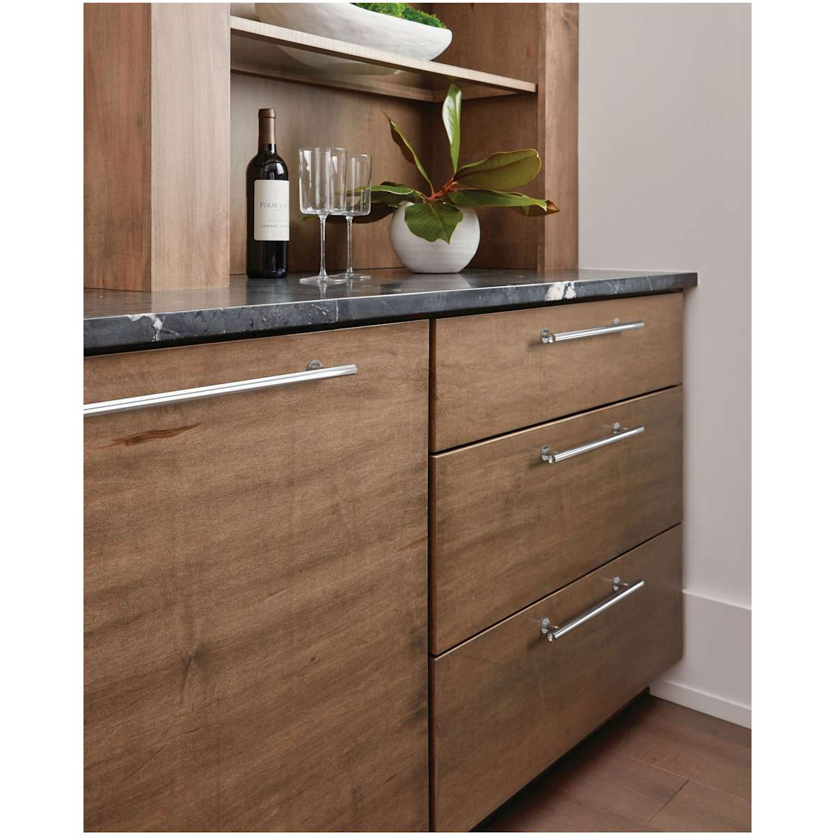 Amerock - BP36868FB - Radius 7-9/16 Inch Center to Center Bar Cabinet Pull in Matte Black