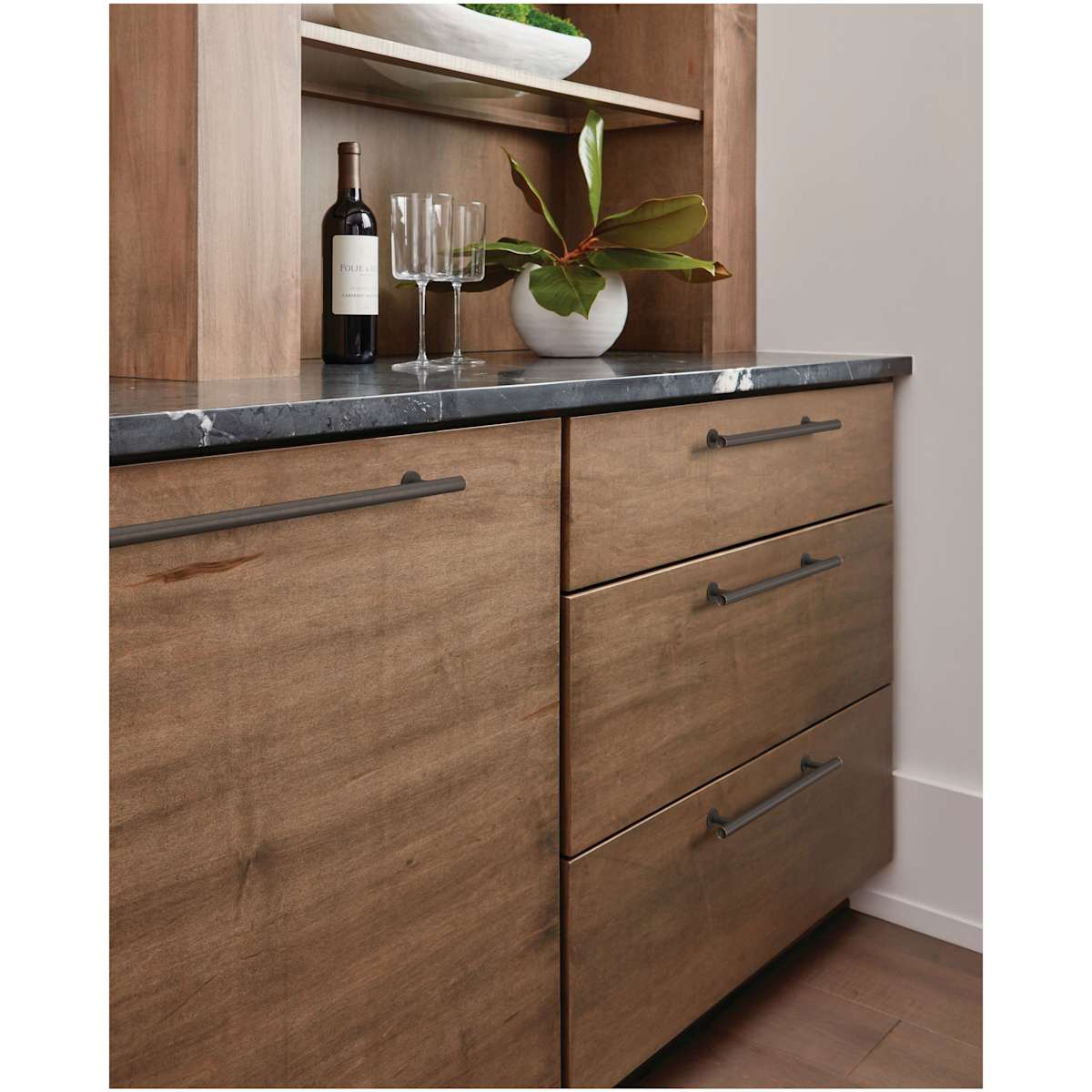 Amerock - BP36868FB - Radius 7-9/16 Inch Center to Center Bar Cabinet Pull in Matte Black