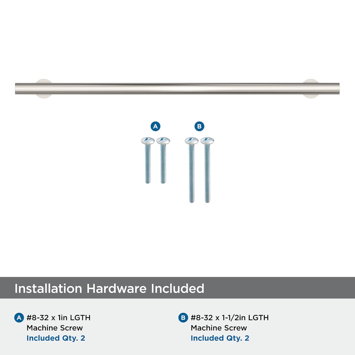 Amerock - BP3686926 - Radius 10-1/16 Inch Center to Center Bar Cabinet Pull in Polished Chrome