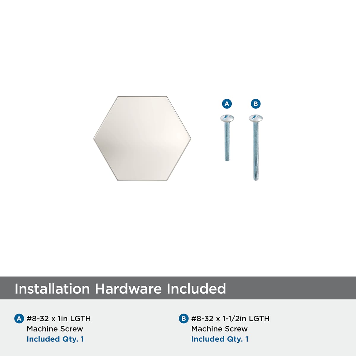 Amerock - BP36872G10 - Caliber 1-1/4 Inch Geometric Cabinet Knob in Satin Nickel