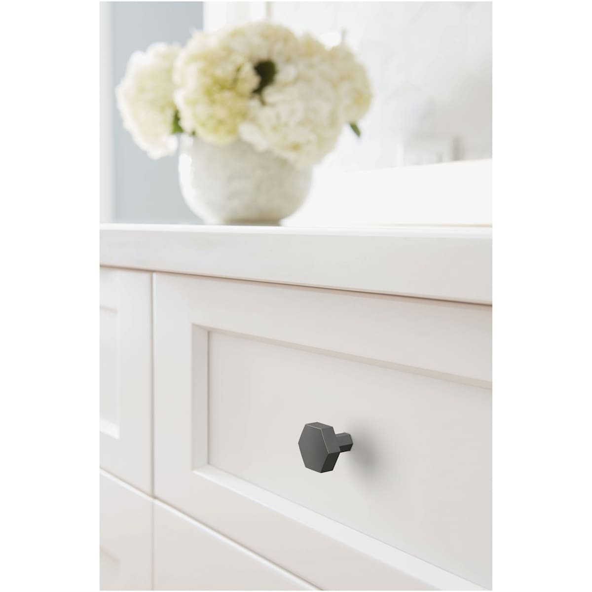 Amerock - BP36872G10 - Caliber 1-1/4 Inch Geometric Cabinet Knob in Satin Nickel