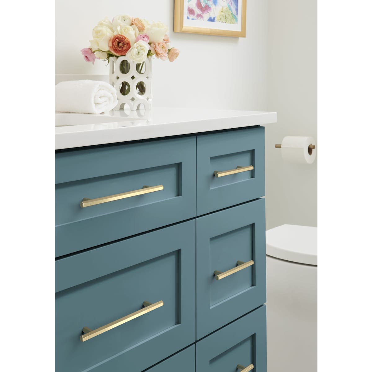 Amerock - BP36873BBZ - Caliber 3-3/4 Inch Center to Center Bar Cabinet Pull in Golden Champagne