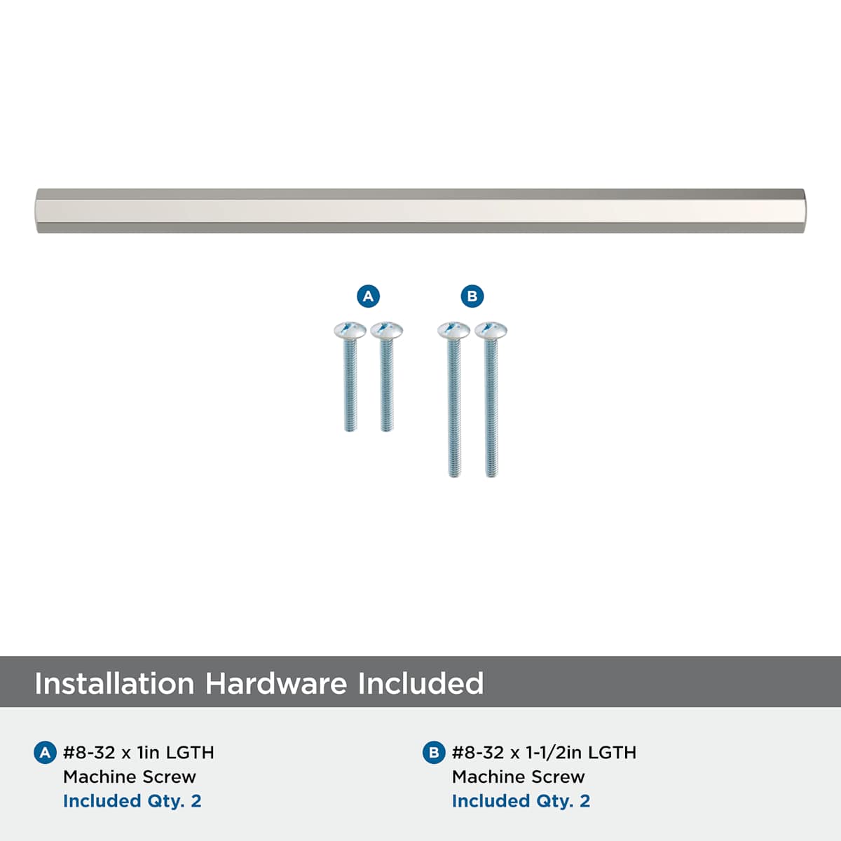 Amerock - BP36875G10 - Caliber 6-5/16 Inch Center to Center Bar Cabinet Pull in Satin Nickel