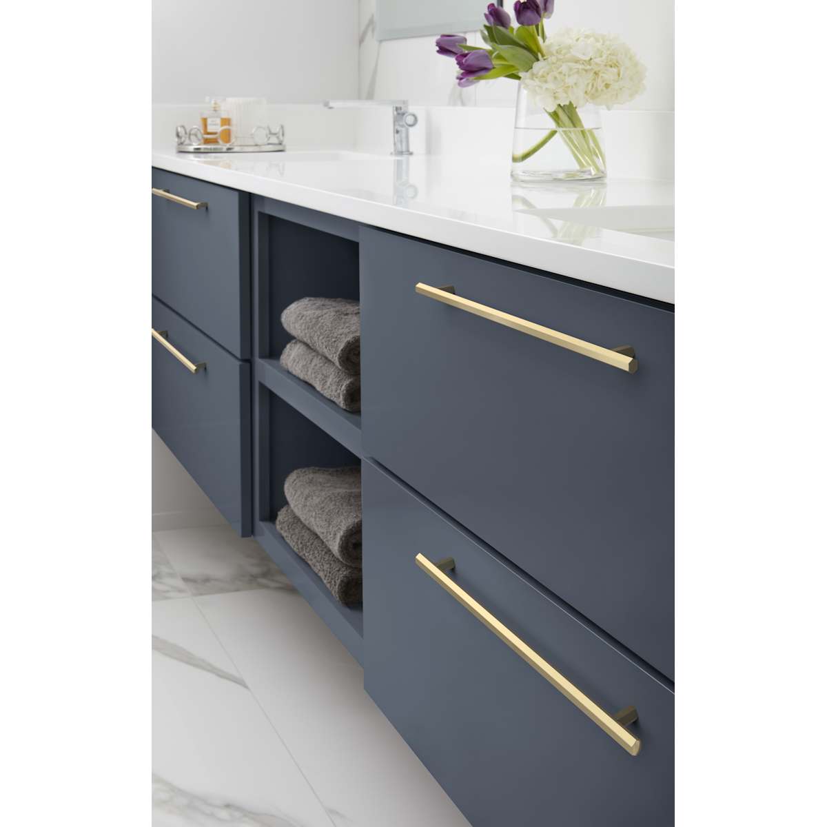 Amerock - BP36877G10 - Caliber 10-1/16 Inch Center to Center Bar Cabinet Pull in Satin Nickel