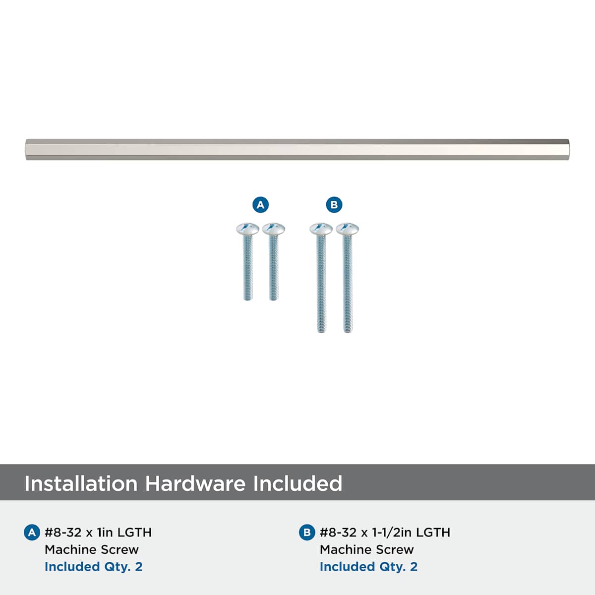 Amerock - BP36877G10 - Caliber 10-1/16 Inch Center to Center Bar Cabinet Pull in Satin Nickel