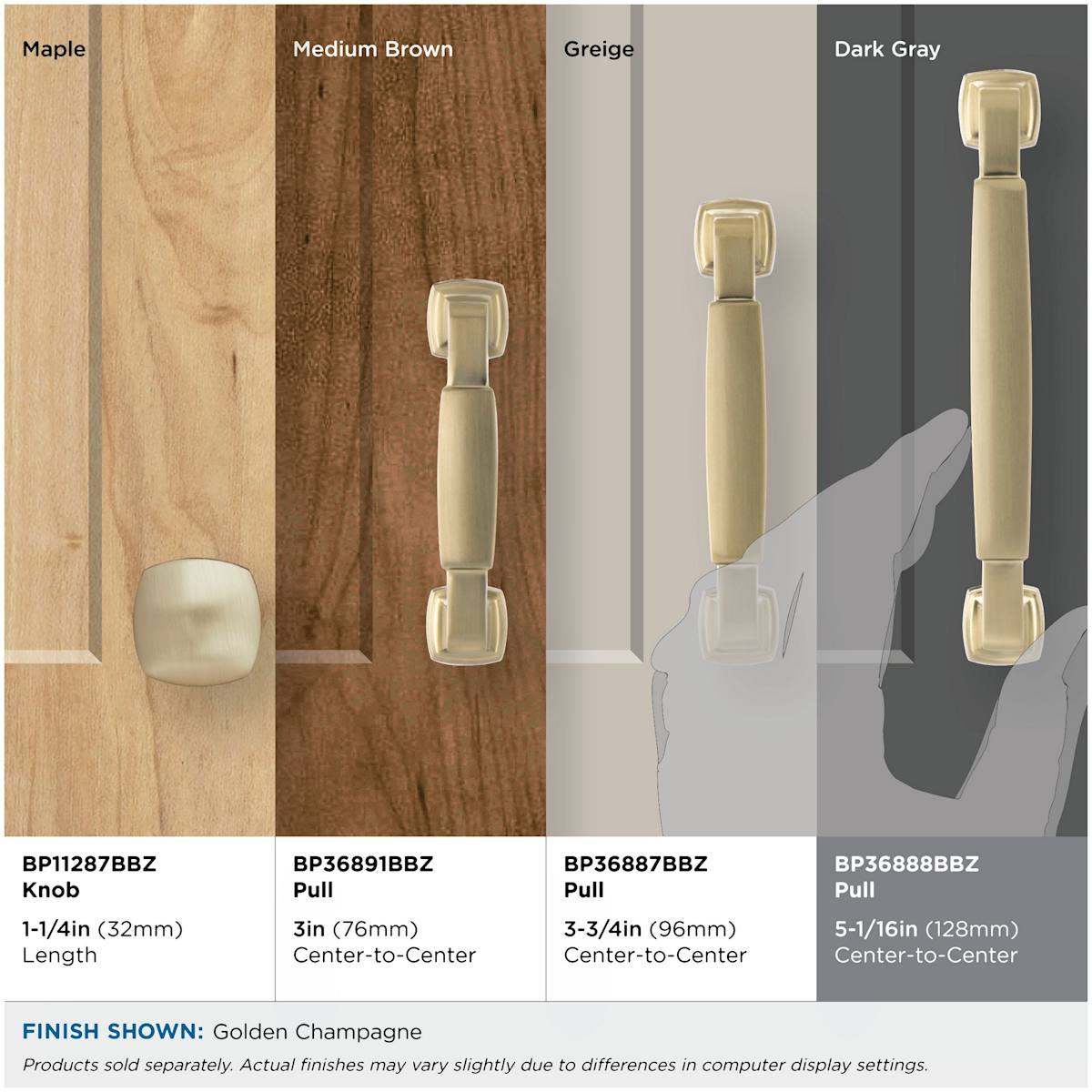 Amerock - BP36888G10 - Stature 5-1/16 Inch Center to Center Handle Cabinet Pull in Satin Nickel