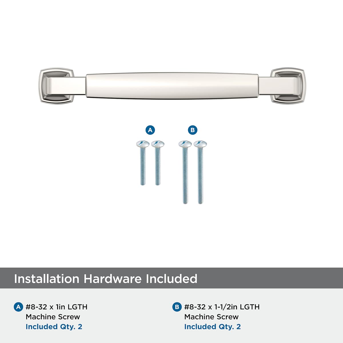 Amerock - BP36888G10 - Stature 5-1/16 Inch Center to Center Handle Cabinet Pull in Satin Nickel