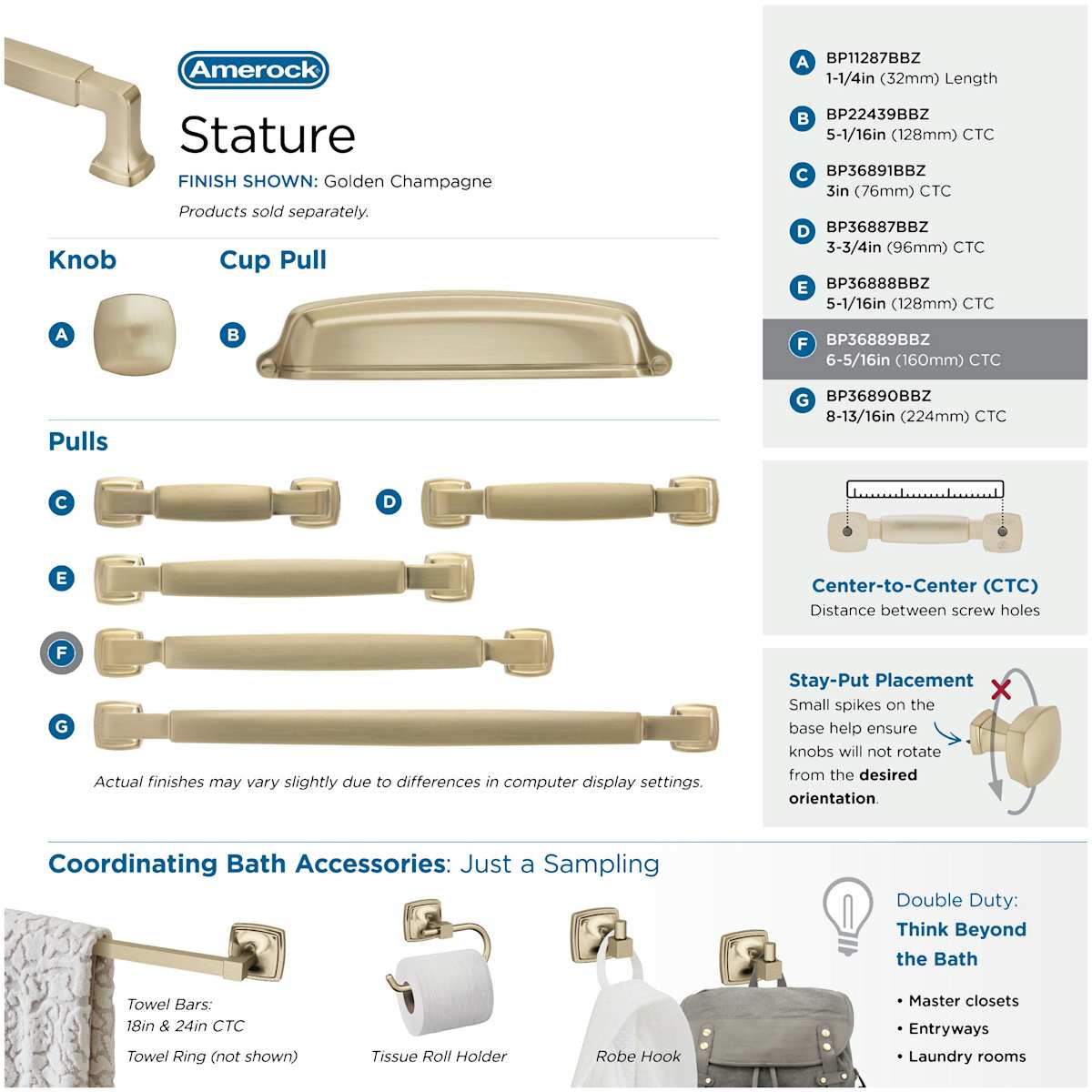Amerock - BP36889ORB - Stature 6-5/16 Inch Center to Center Handle Cabinet Pull in Oil Rubbed Bronze