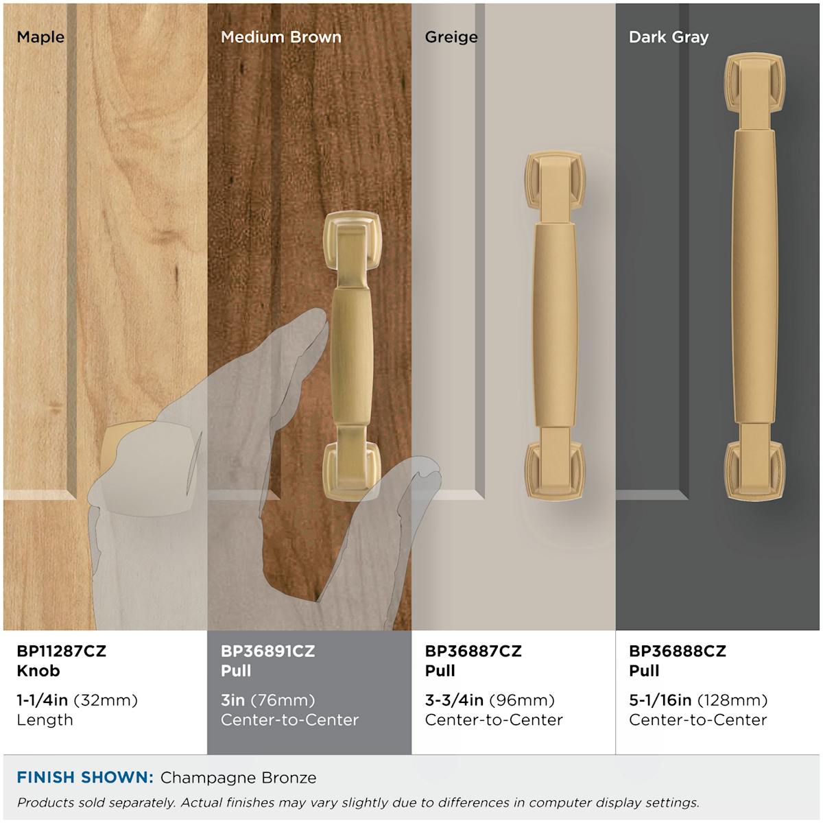 Amerock - BP36891ORB - Stature 3 Inch Center to Center Handle Cabinet Pull in Oil Rubbed Bronze