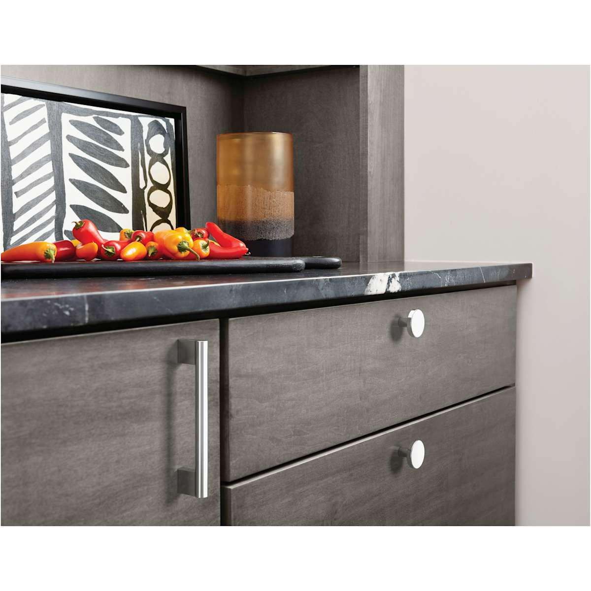 Amerock - BP36913FB - Versa 5-1/16 Inch Center to Center Handle Cabinet Pull in Matte Black