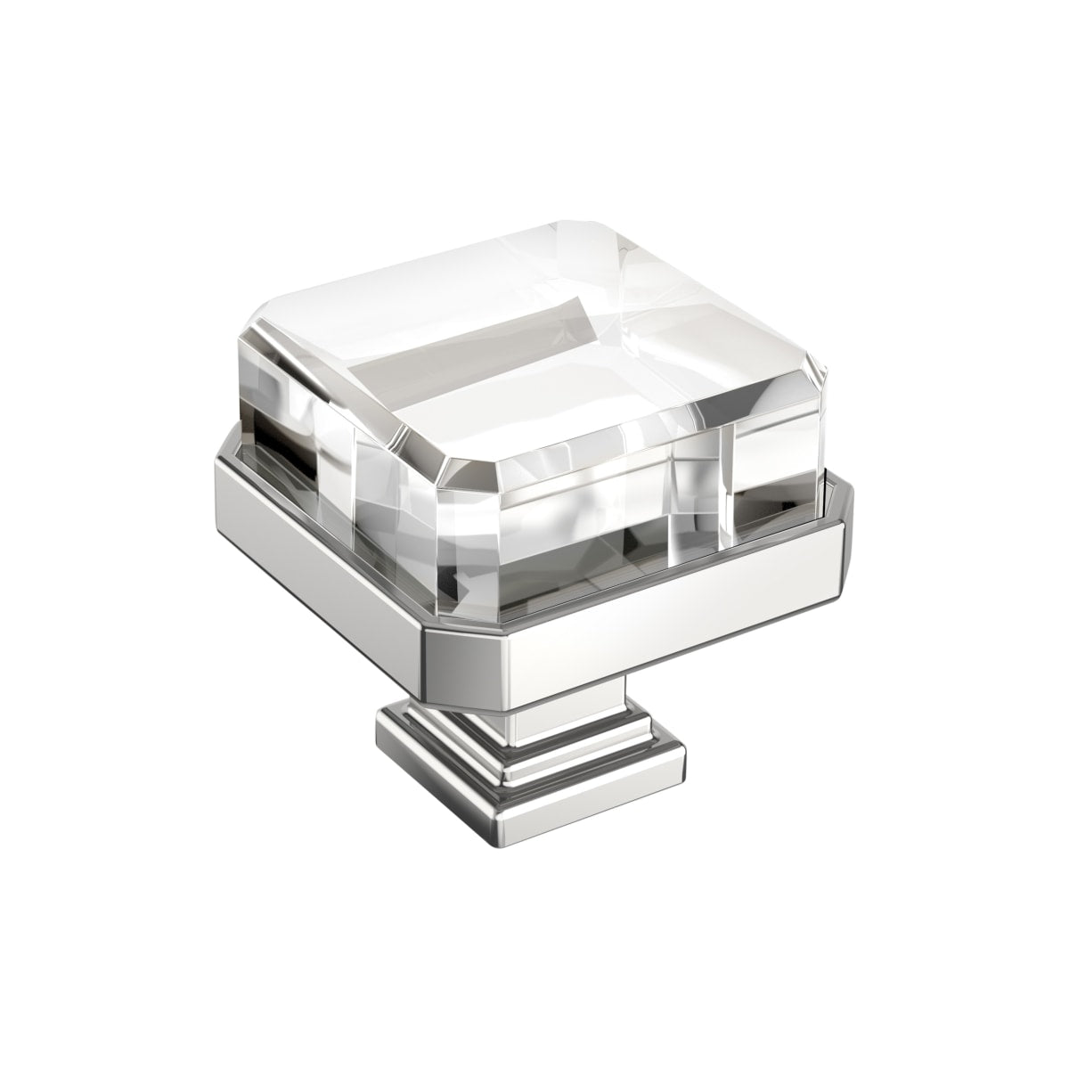 Glacio 1-3/8 Inch Square Cabinet Knob