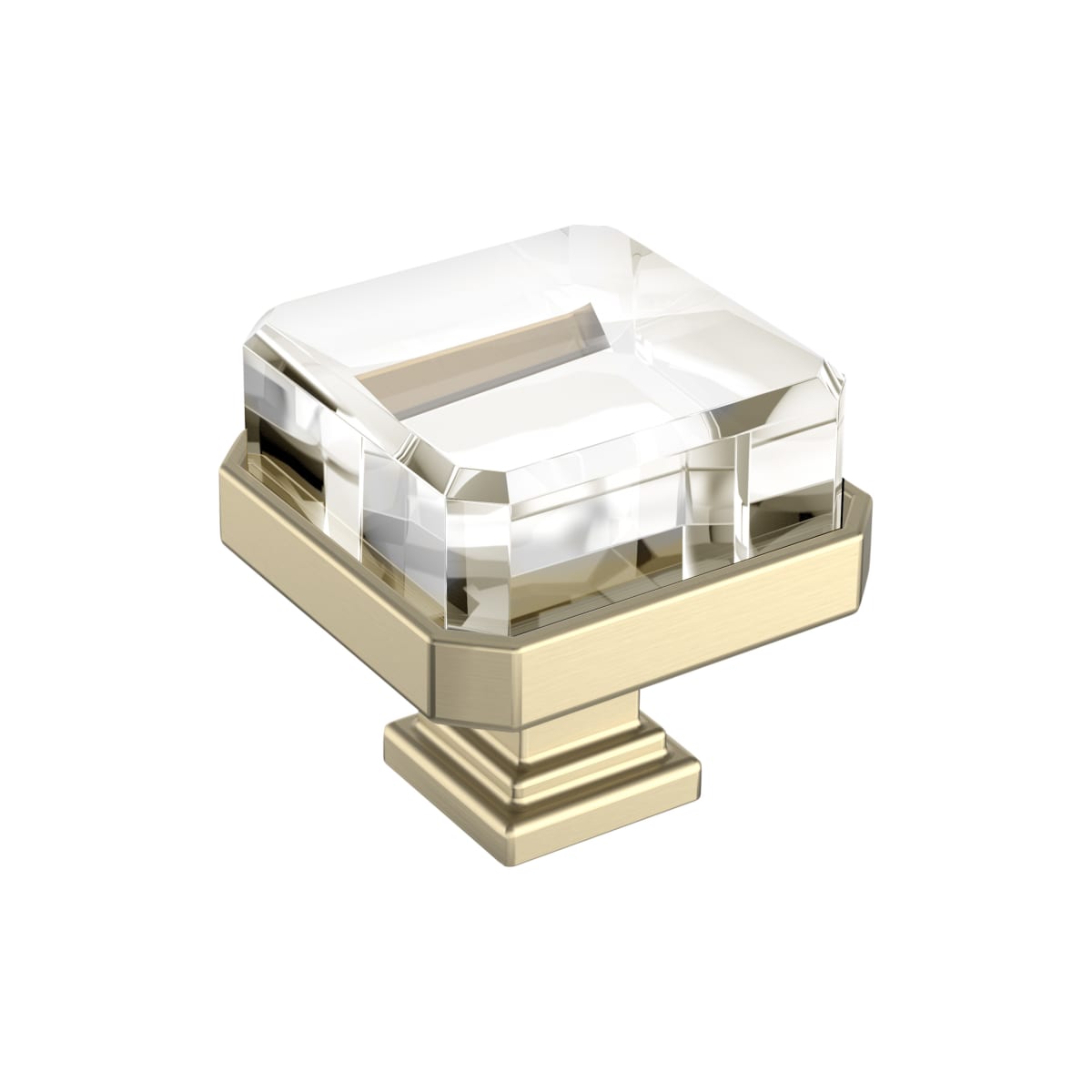 Glacio 1-3/8 Inch Square Cabinet Knob