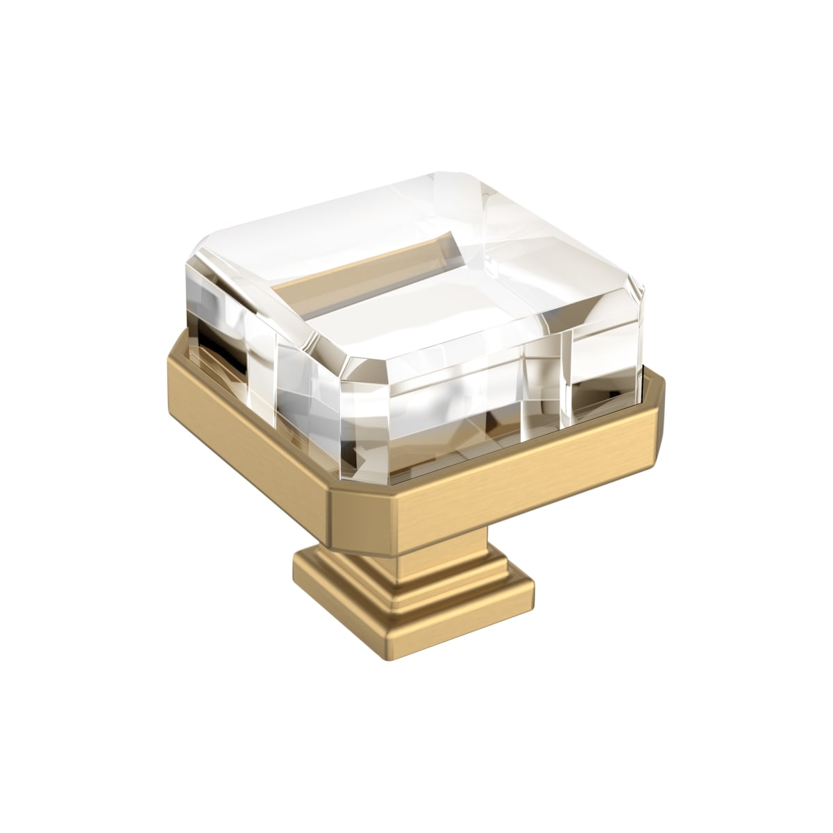 Glacio 1-3/8 Inch Square Cabinet Knob