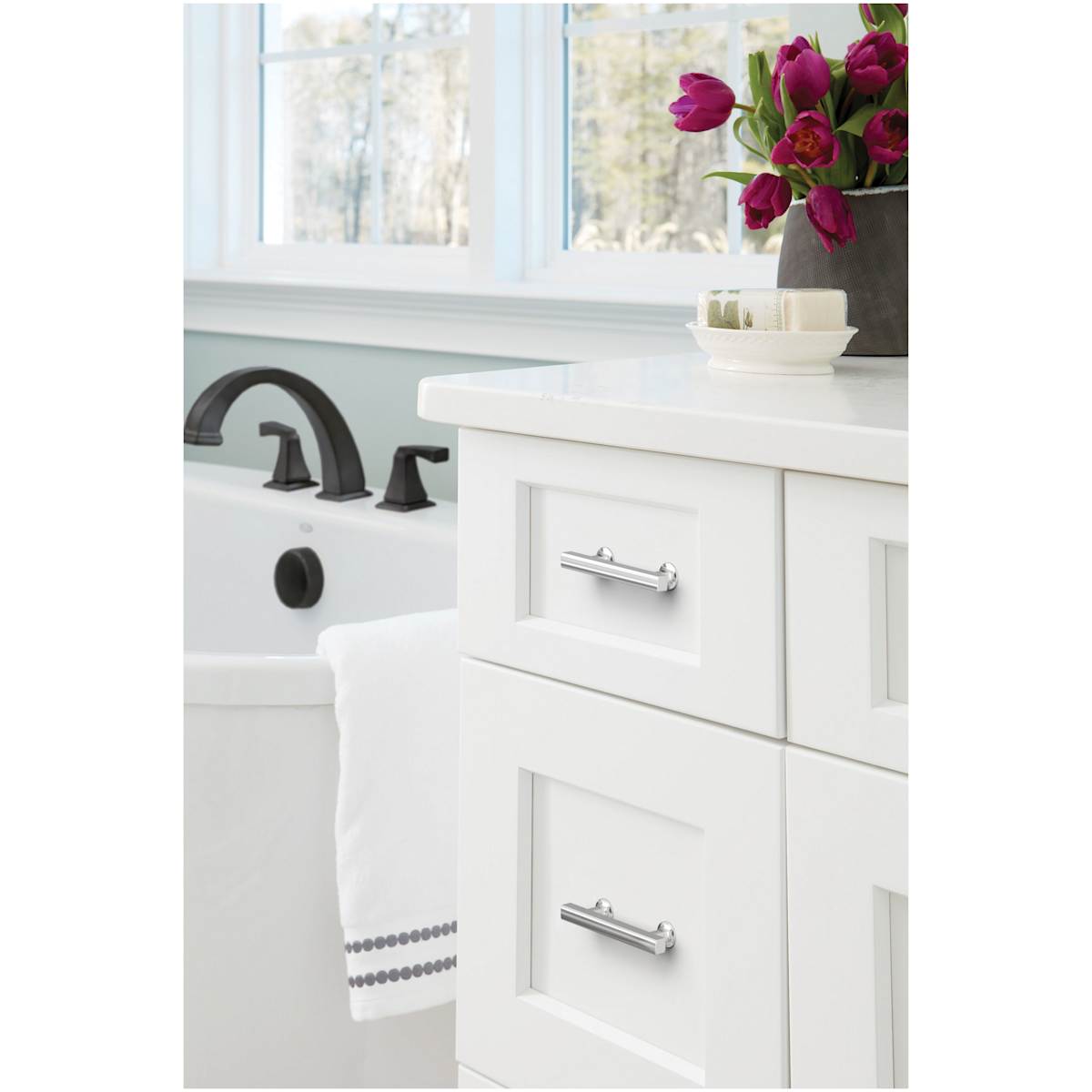 Amerock - BP37103G10 - Everett 3 Inch Center to Center Bar Cabinet Pull in Satin Nickel
