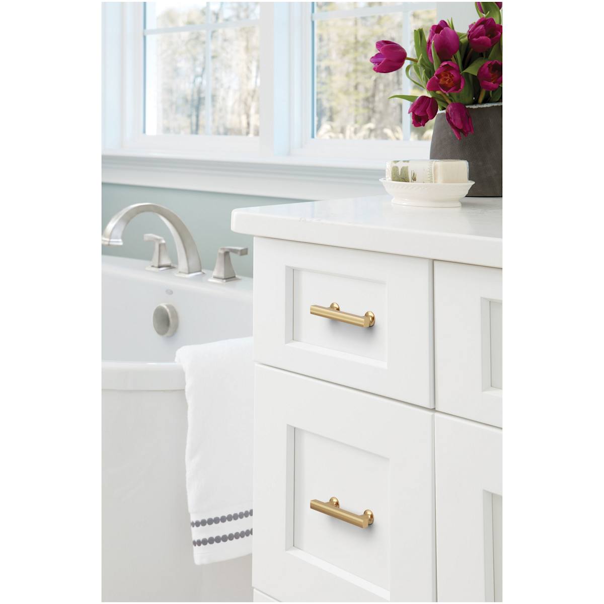 Amerock - BP37103G10 - Everett 3 Inch Center to Center Bar Cabinet Pull in Satin Nickel