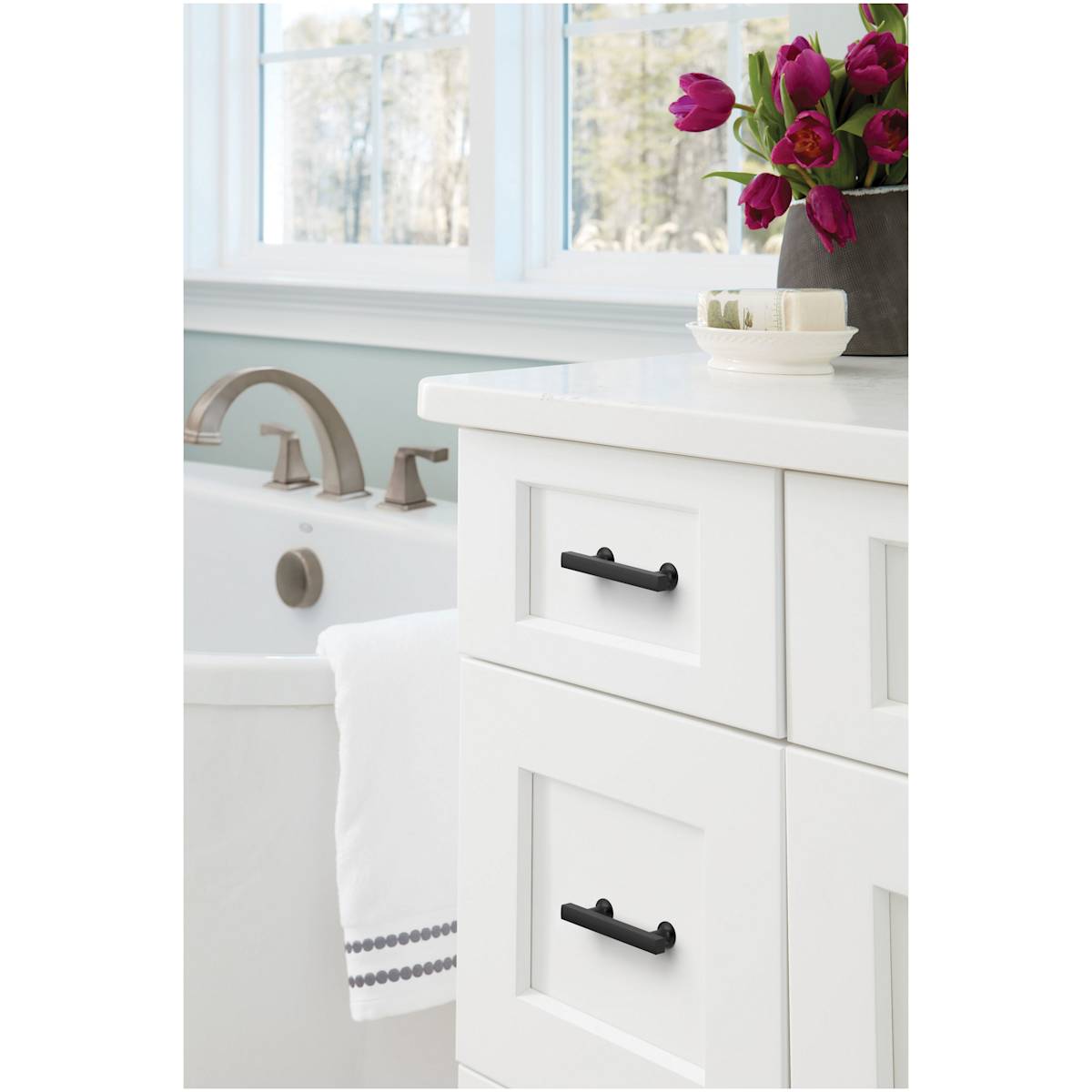 Amerock - BP37103G10 - Everett 3 Inch Center to Center Bar Cabinet Pull in Satin Nickel