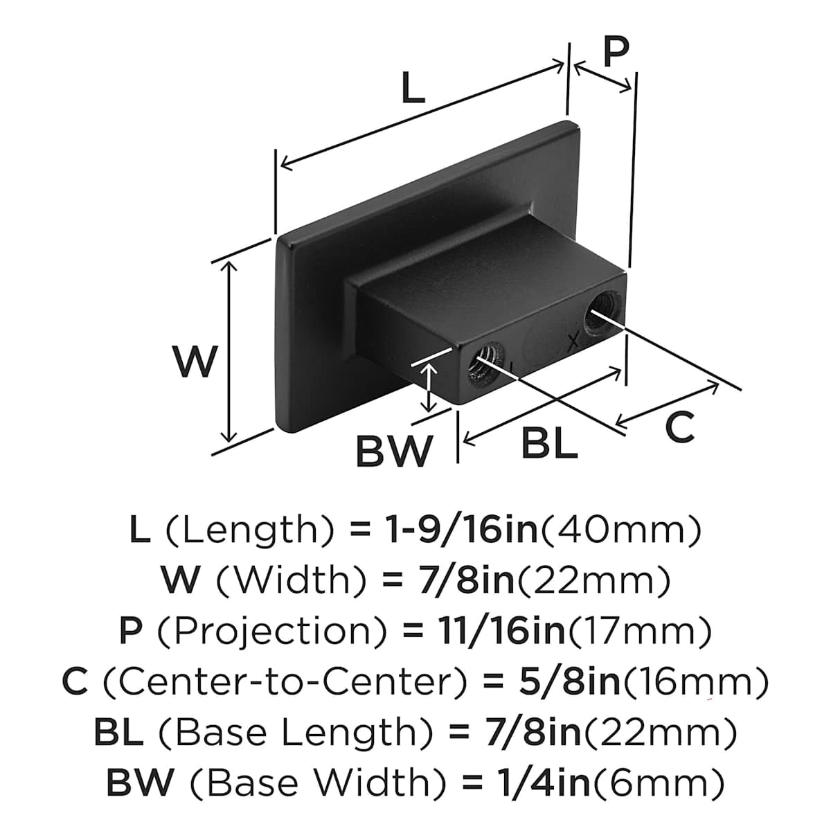 Amerock - BP37321CZ - Prominence 1-9/16 Inch Rectangular Cabinet Knob in Champagne Bronze