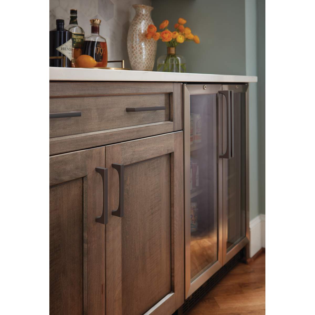 Amerock - BP37430BBZ - Merced 12 Inch Center to Center Bar Cabinet Pull in Golden Champagne