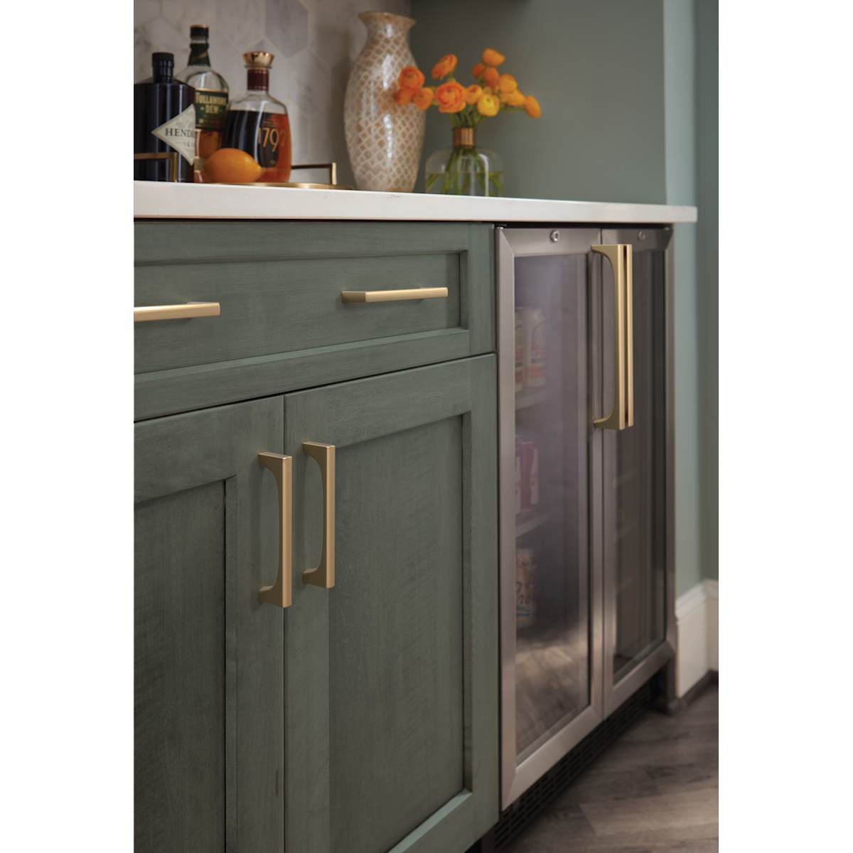 Amerock - BP37430BBZ - Merced 12 Inch Center to Center Bar Cabinet Pull in Golden Champagne