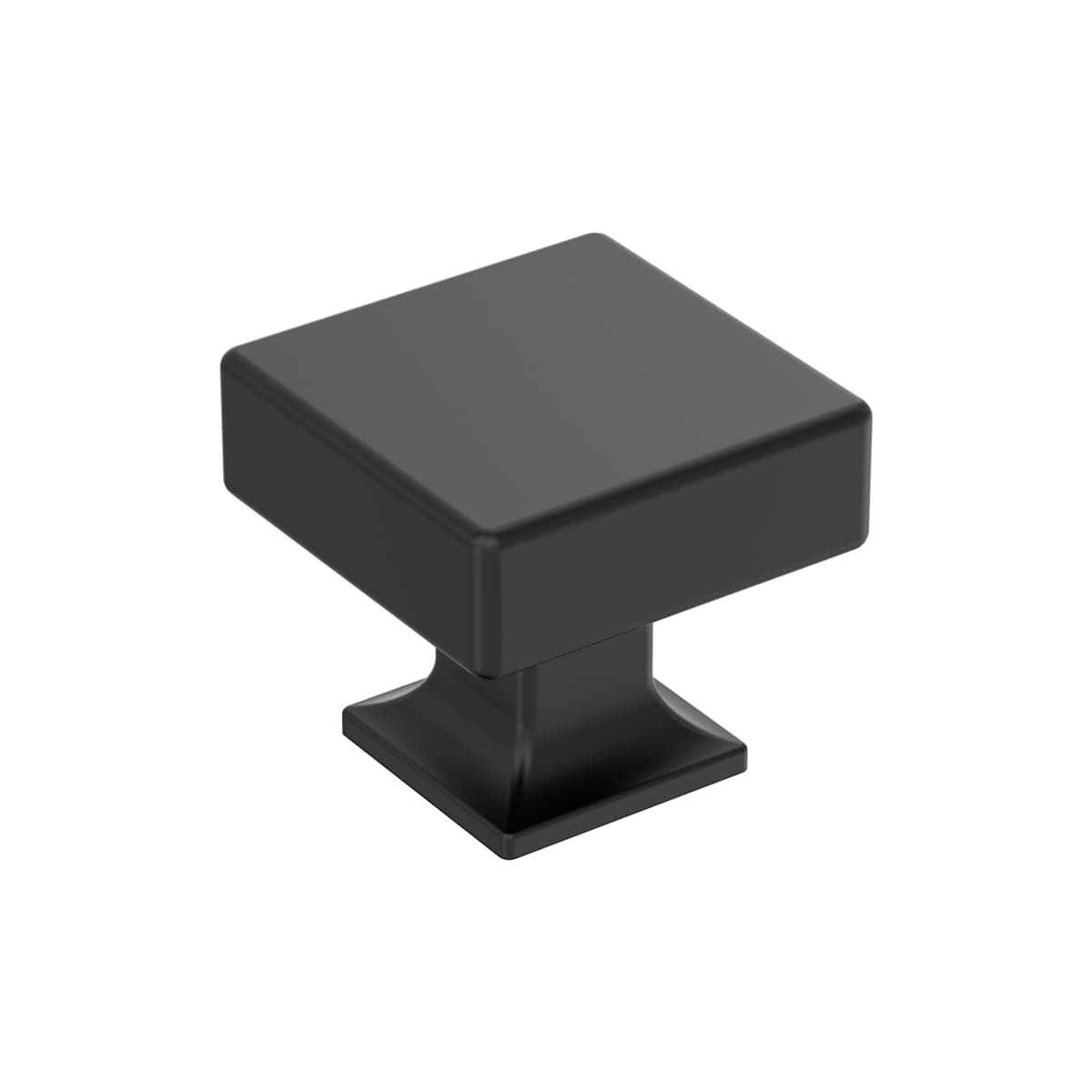 Amerock - BP37440MB - Lintel 1-1/4 Inch Square Cabinet Knob in Matte Black
