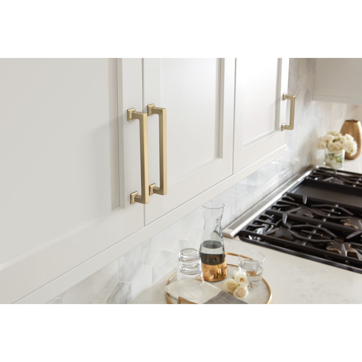Amerock - BP37442CZ - Lintel 3-3/4 Inch Center to Center Bar Cabinet Pull in Champagne Bronze