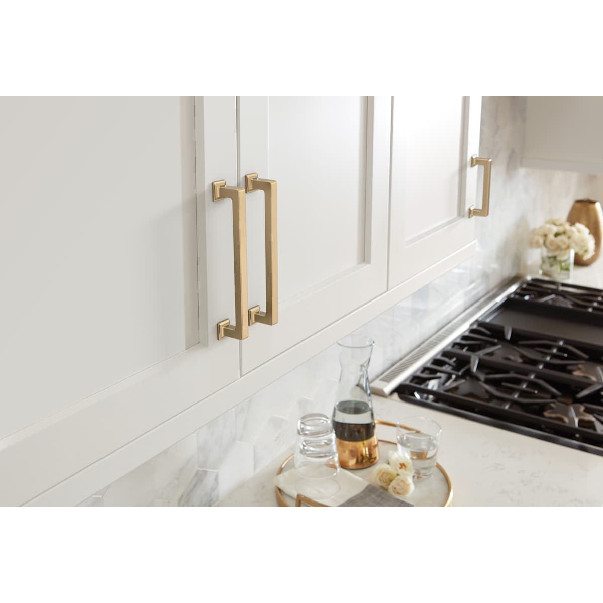 Amerock - BP37442CZ - Lintel 3-3/4 Inch Center to Center Bar Cabinet Pull in Champagne Bronze