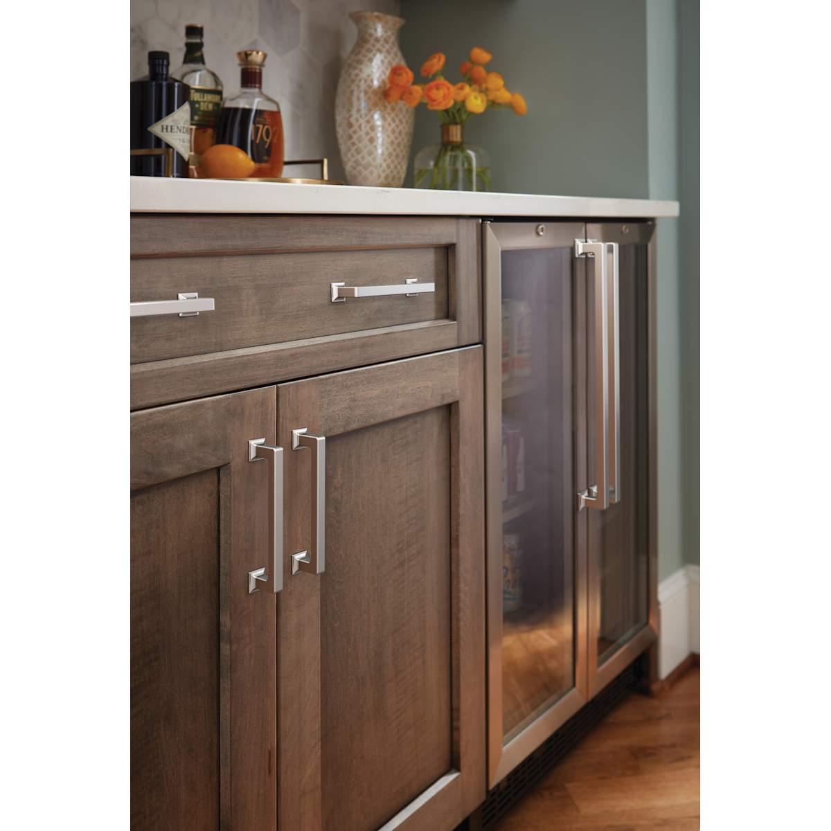 Amerock - BP37443CZ - Lintel 5-1/16 Inch Center to Center Bar Cabinet Pull in Champagne Bronze