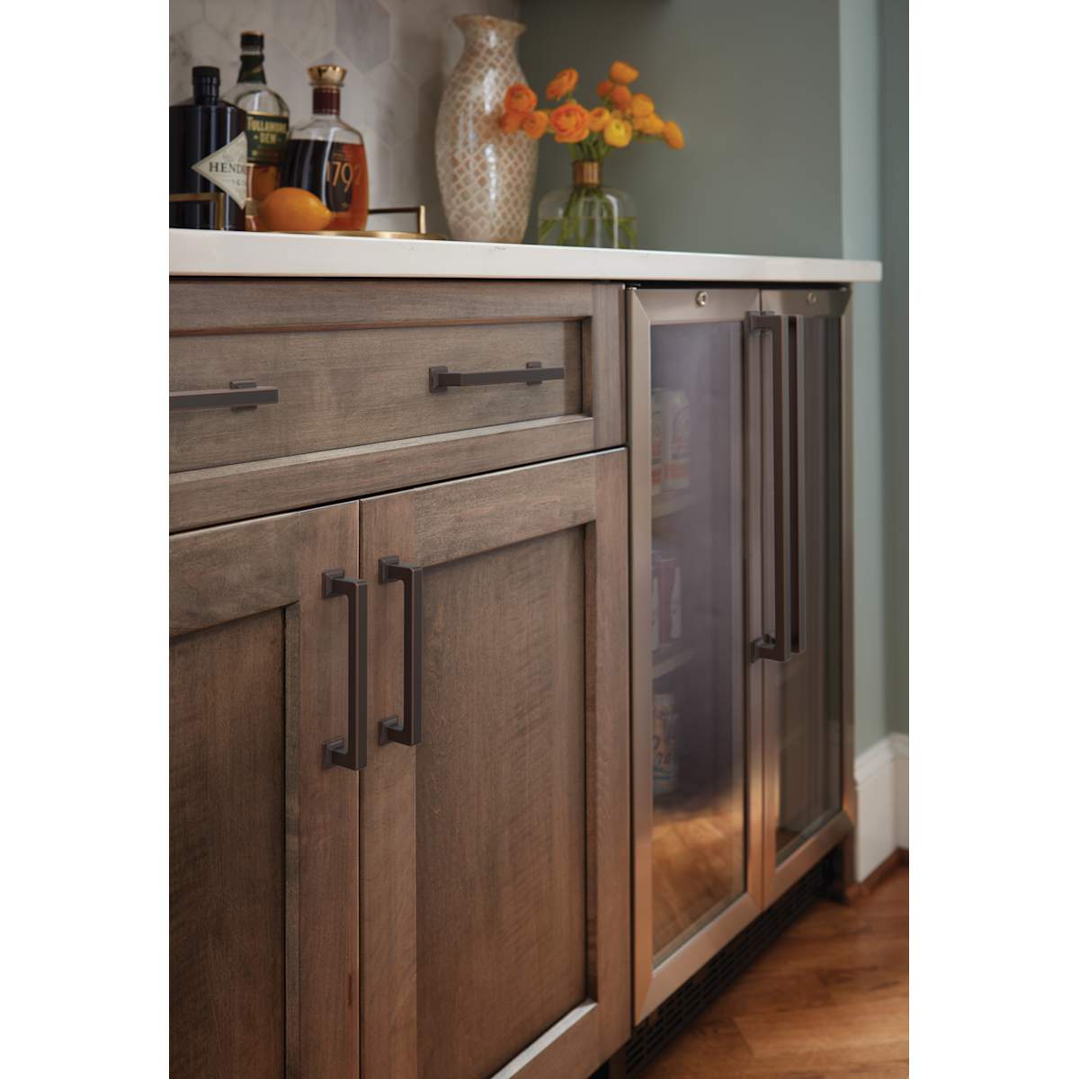 Amerock - BP37443CZ - Lintel 5-1/16 Inch Center to Center Bar Cabinet Pull in Champagne Bronze