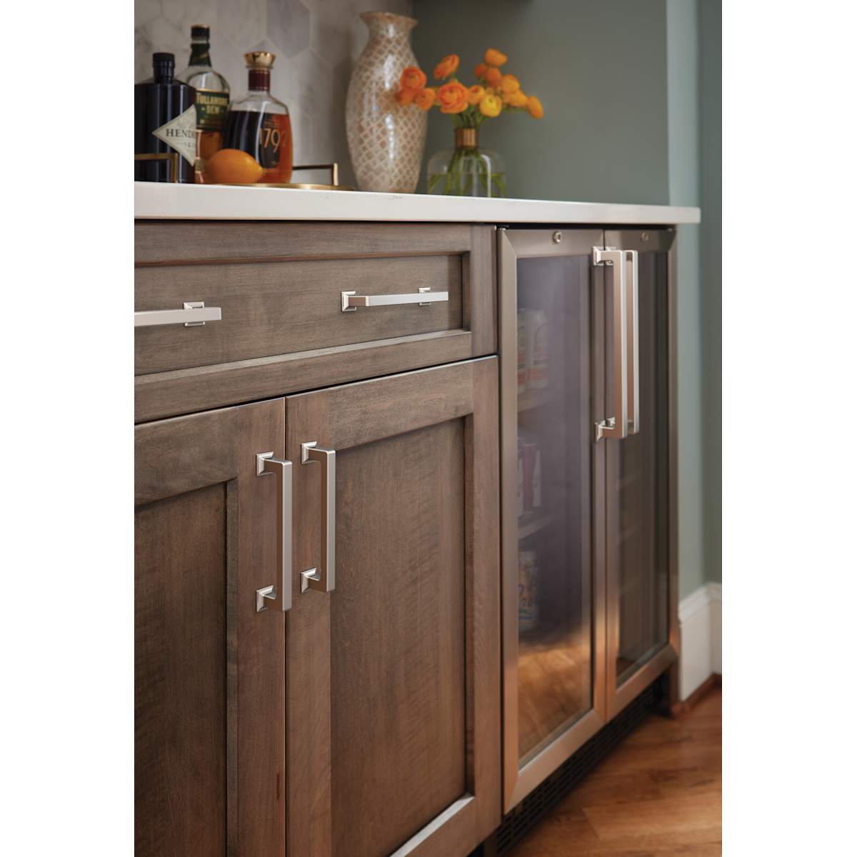 Amerock - BP37449PN - Lintel 12 Inch Center to Center Bar Cabinet Pull in Polished Nickel