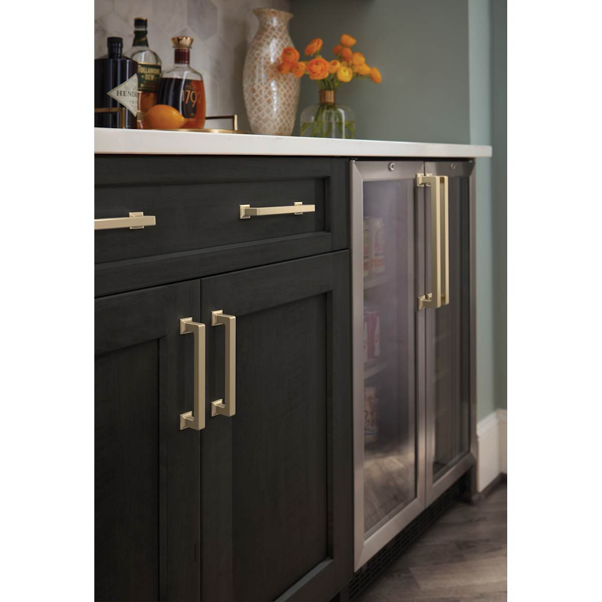 Amerock - BP37449PN - Lintel 12 Inch Center to Center Bar Cabinet Pull in Polished Nickel
