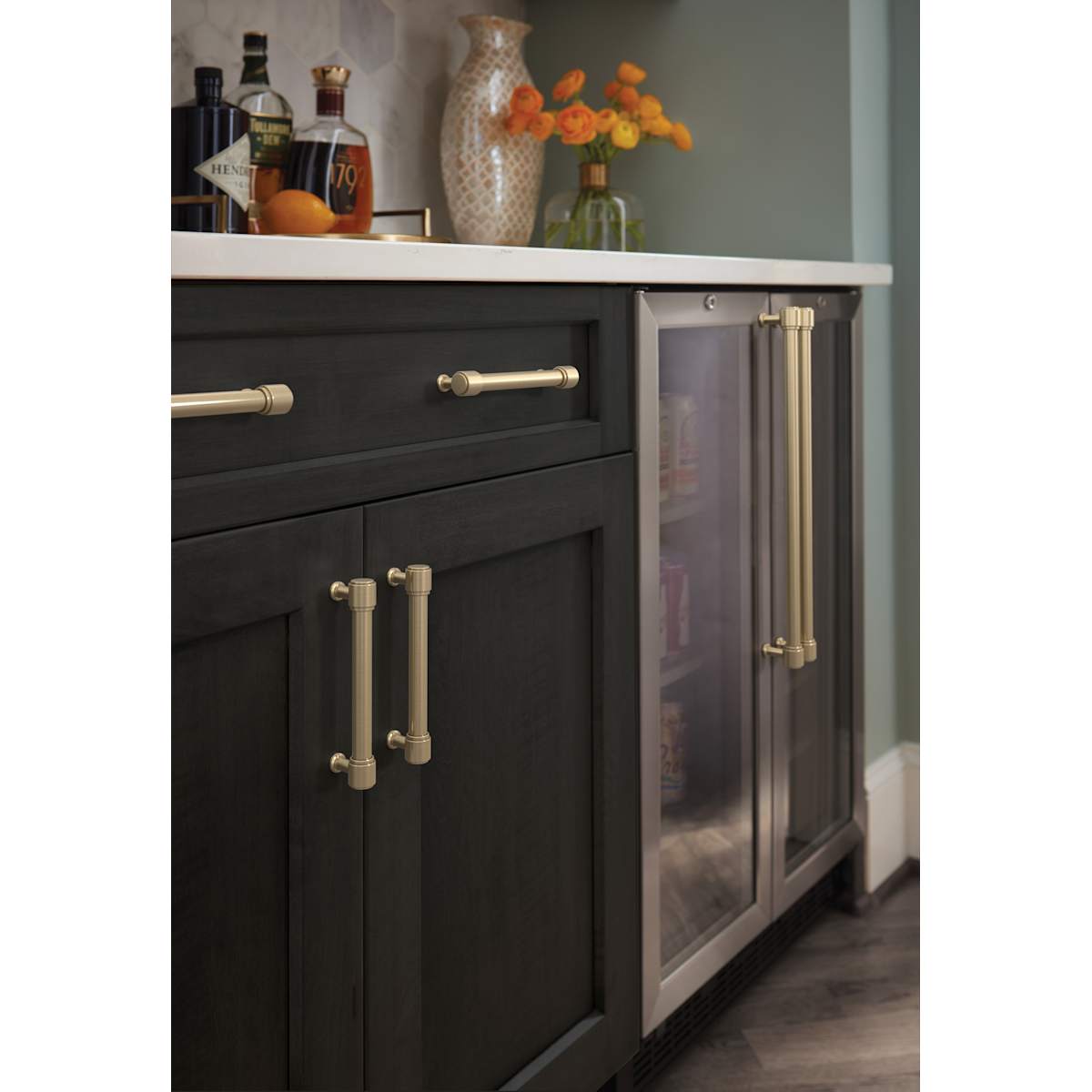 Amerock - BP37471BBZ - Faircrest 18 Inch Center to Center Bar Cabinet Pull in Golden Champagne