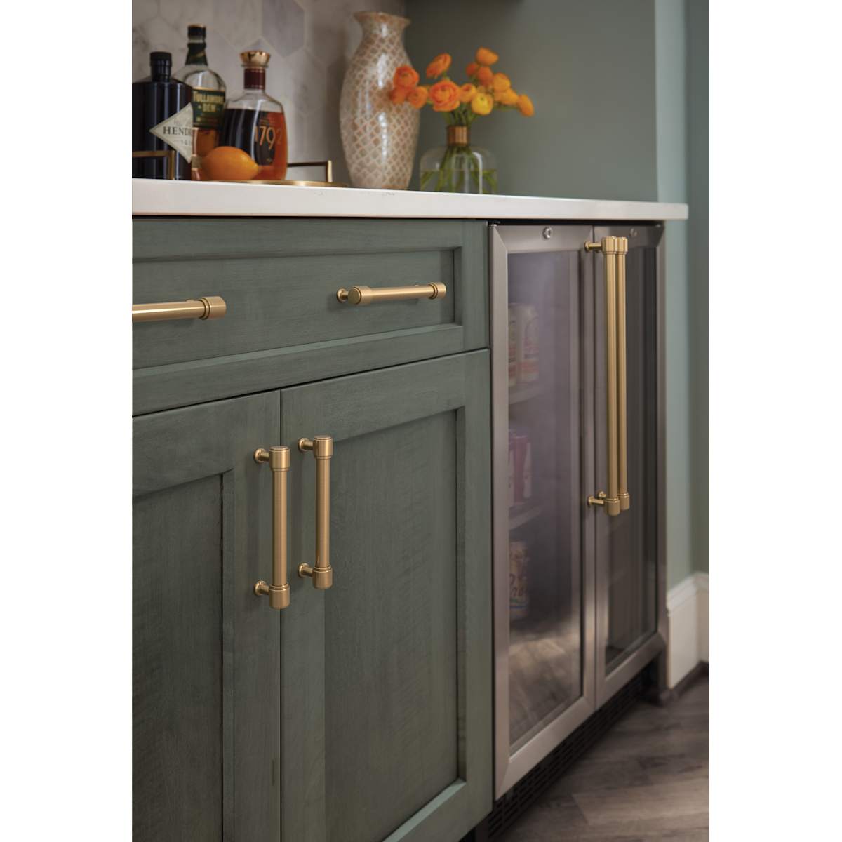 Amerock - BP37471BBZ - Faircrest 18 Inch Center to Center Bar Cabinet Pull in Golden Champagne