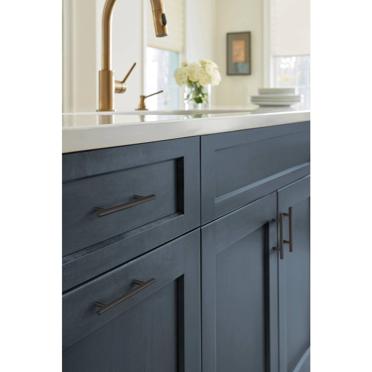 Amerock - BP40516BBR - Bar Pulls 3-3/4 Inch Center to Center Bar Cabinet Pull in Black Bronze