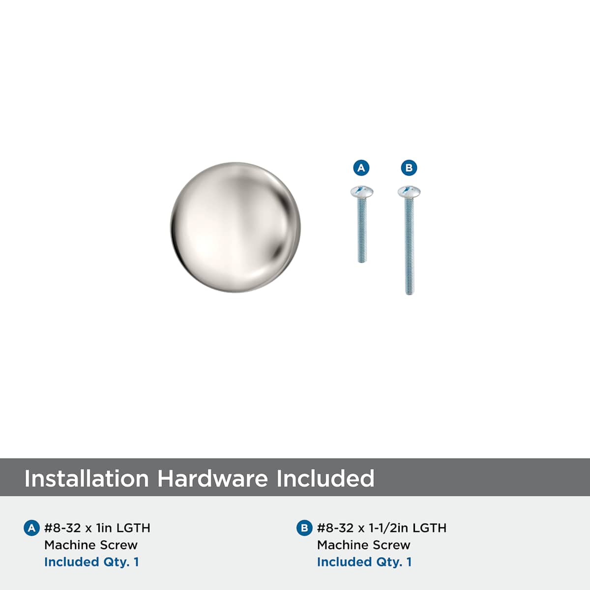 Amerock - BP53005G10 - Edona 1-1/4 Inch Mushroom Cabinet Knob in Satin Nickel
