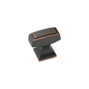 Amerock - BP53029ORB-25PACK - Mulholland 1-1/4 Inch Long Rectangular Cabinet Knob - 25 Pack in Oil Rubbed Bronze