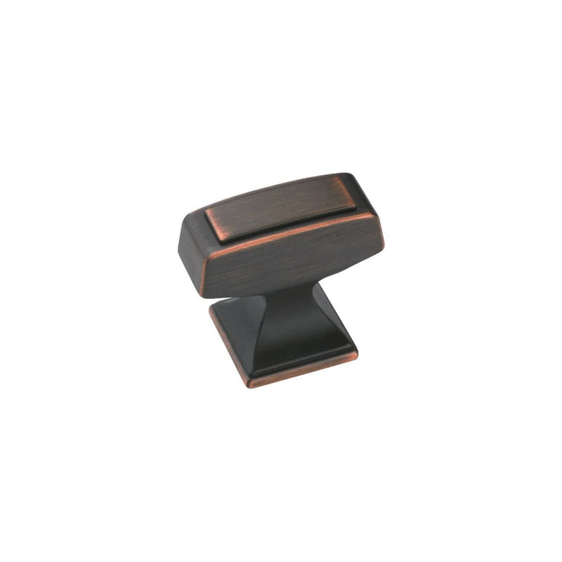 Amerock - BP53029ORB-25PACK - Mulholland 1-1/4 Inch Long Rectangular Cabinet Knob - 25 Pack in Oil Rubbed Bronze